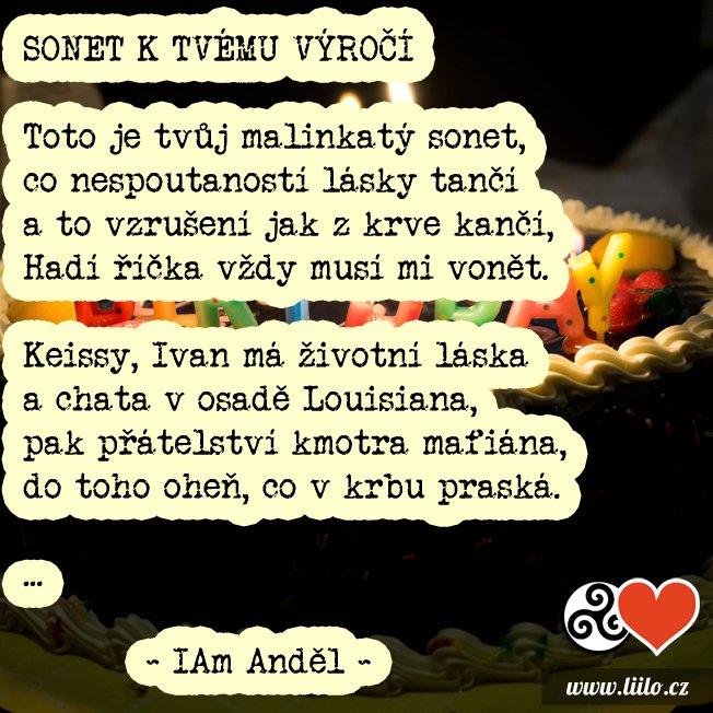 Sonet k tvému výročí