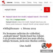 #MilujiSeznam 1. března 2019